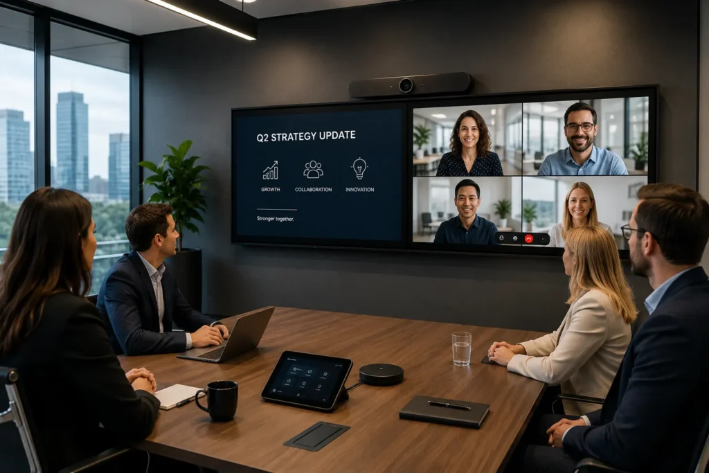 Digital Signage, Video Conferencing & Computing Solutions 2 Professional video conferencing and collaboration solutions for modern meeting rooms and hybrid workplaces