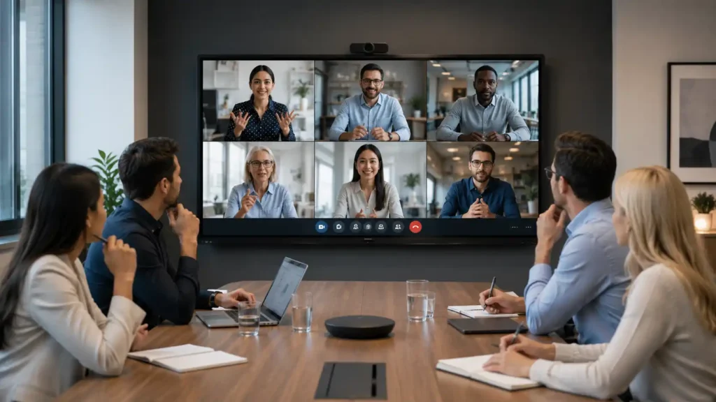 ViewSonic ViewBoard vs Hisense GoBoard | Best Value Commercial Display? 3 Hisense GoBoard integrated camera hybrid meeting room display for corporate conferencing environments Australia