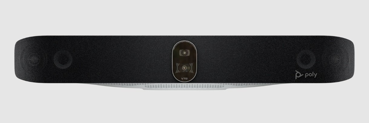 HP Poly Studio V72 front view feature focus connections wall mount