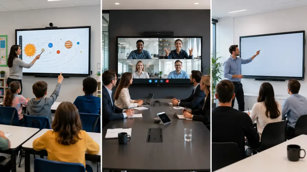 Best Interactive Whiteboard 2026 – Smart Learning & Collaboration 6 interactive whiteboard commercial environments classroom boardroom training