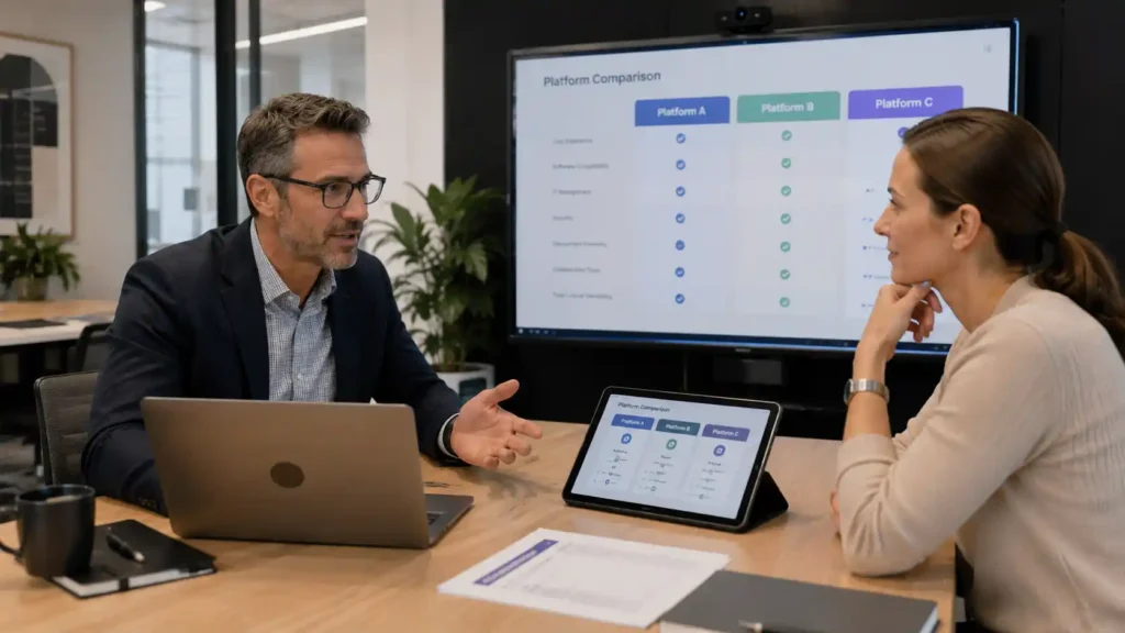 Kickstart Computers Android SoC and Windows OPS interactive display platform consultation for commercial and education deployments Australia