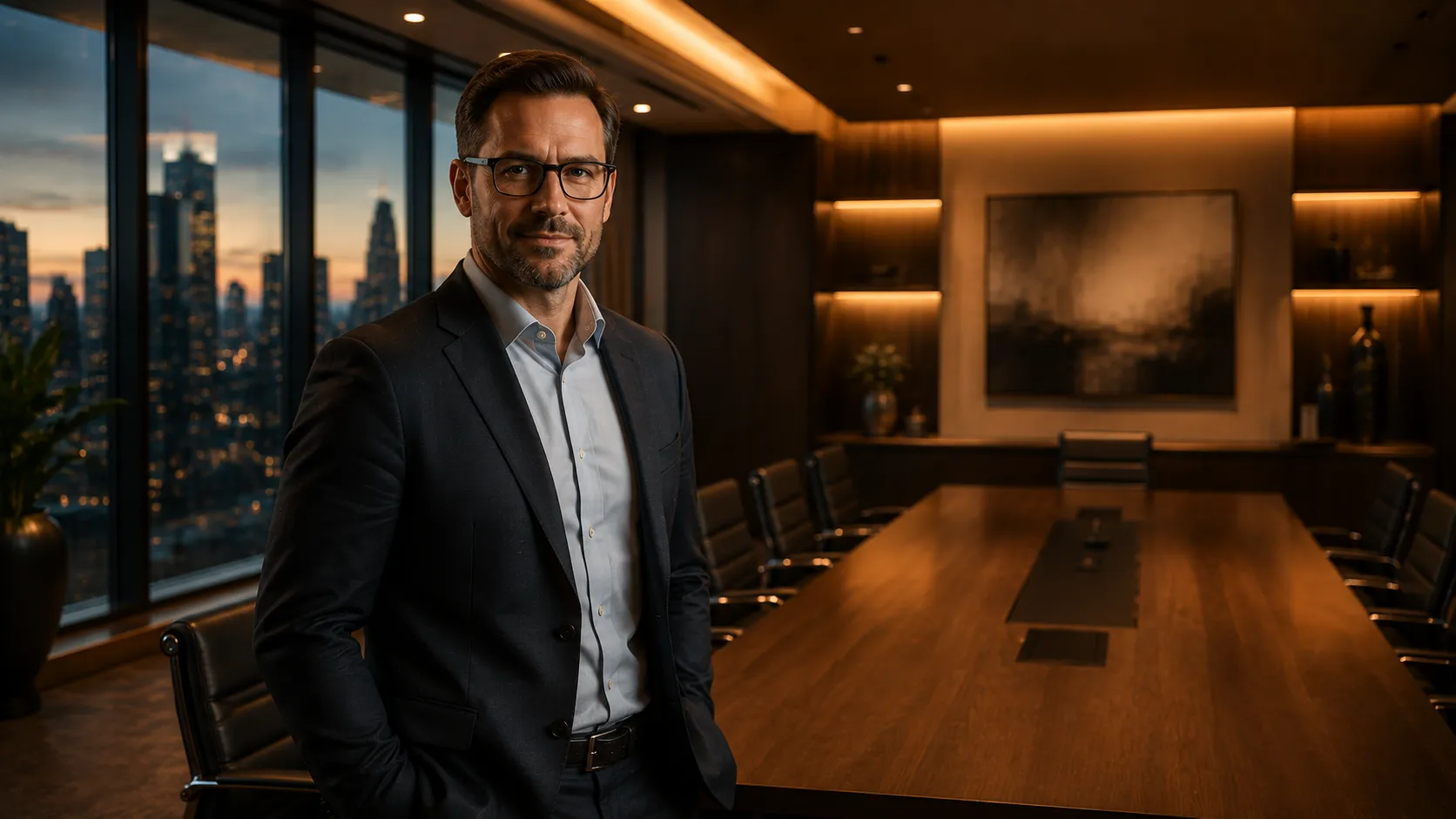 Kickstart Computers conferencing advisor in a premium executive boardroom environment