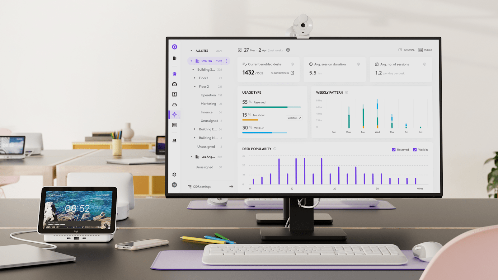 Logitech MeetUp 2 | AI-Powered USB Conference Bar for Small Rooms 4 Logitech MeetUp 2 RightSight 2 RightSound 2 AI meeting features