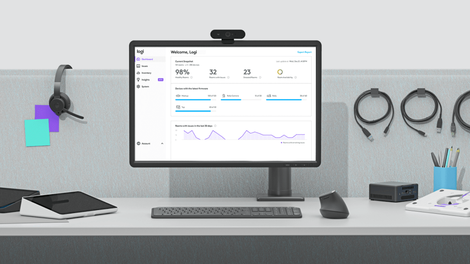 Logitech Rally RightSight RightLight auto framing AI video