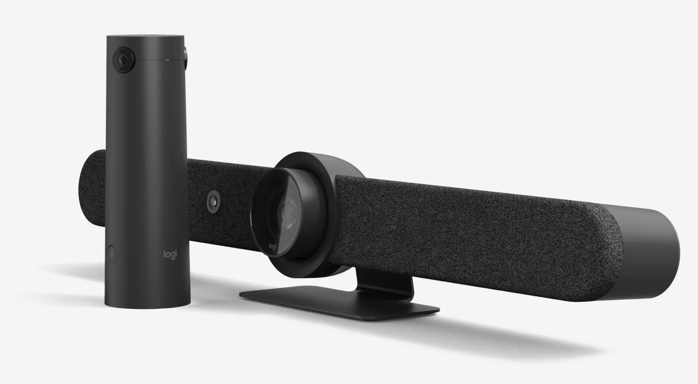 Logitech Sight graphite tabletop camera seated perspective hybrid meeting