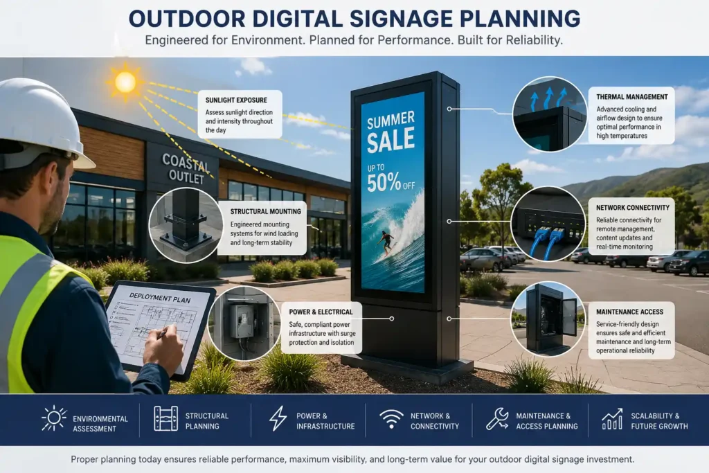 outdoor digital signage planning australia