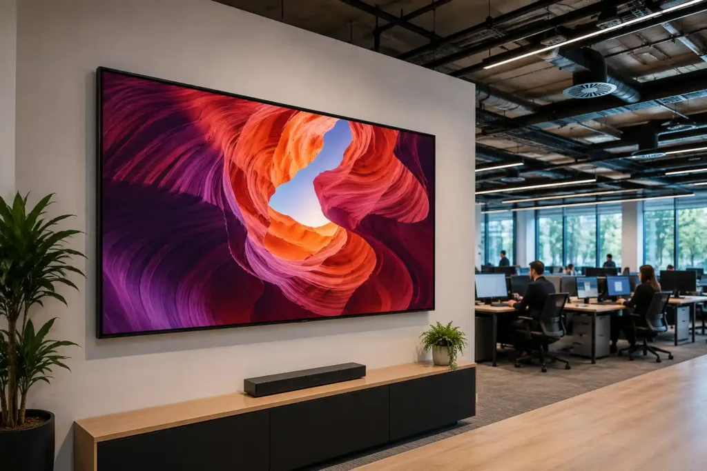 Philips Digital Signage | Philips Commercial Displays 1 Philips PPDS professional display installed in a modern corporate office environment