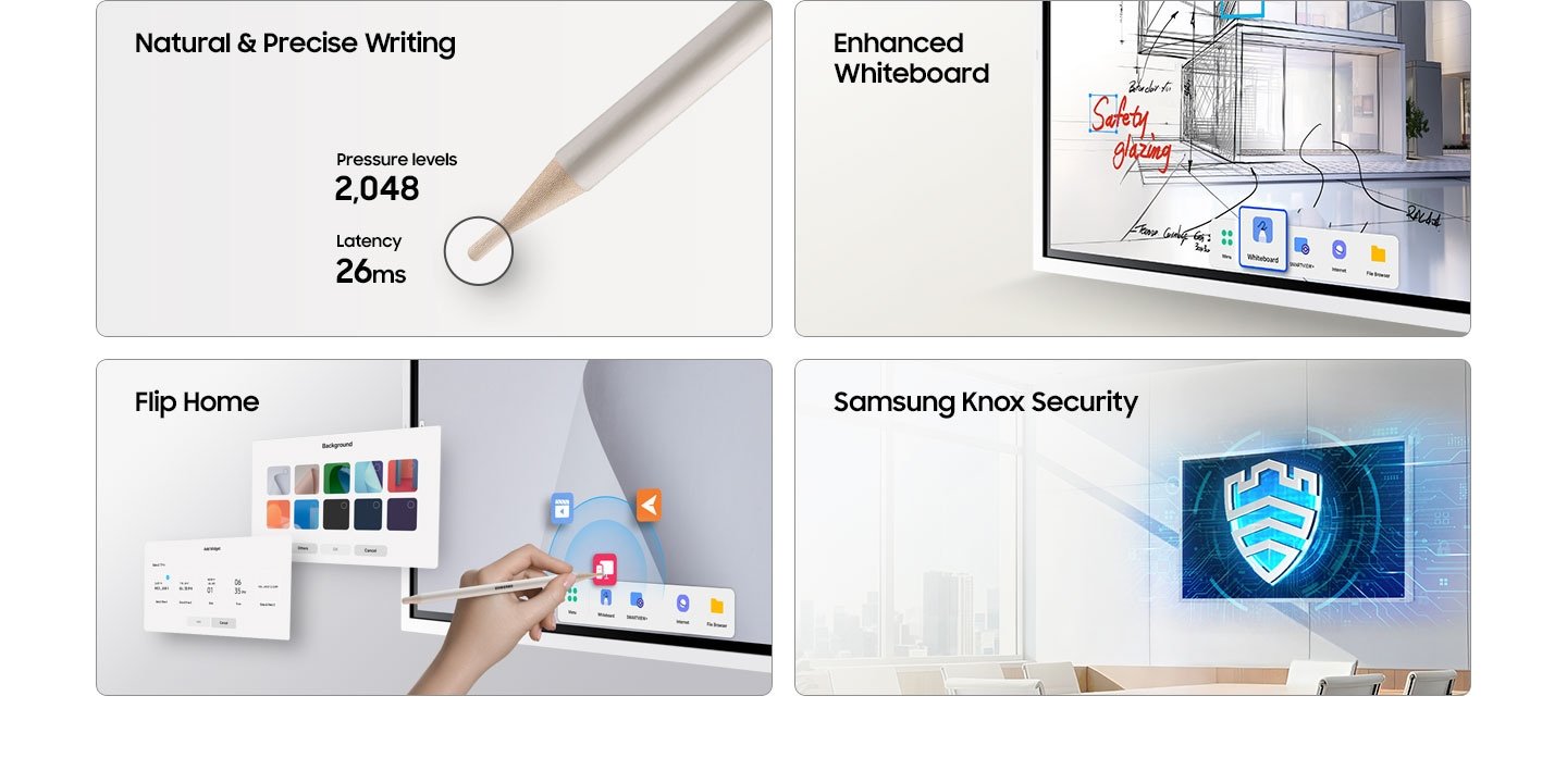 Samsung Flip WMFX USB-C hub one cable connection for BYOD meeting room simplified deployment
