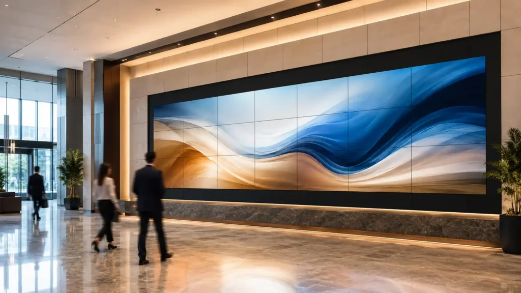 samsung video wall corporate lobby large format display