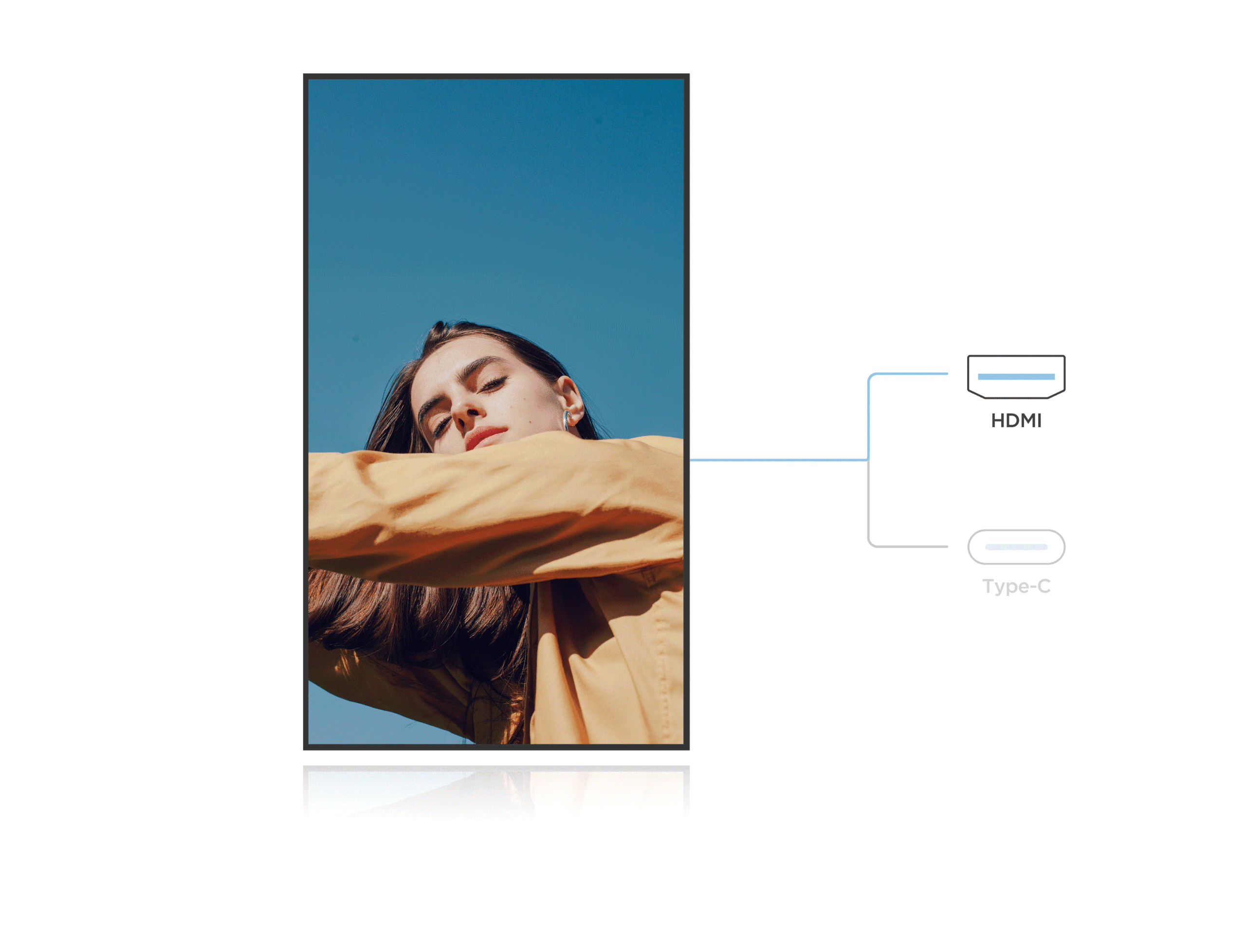 ViewSonic CDE5014-2C 50" 4K Commercial Digital Signage Display | Networked Signage Solution 13 ViewSonic CDE5014-2C maintaining legible content under mixed ambient lighting in retail floor and transport hub setting