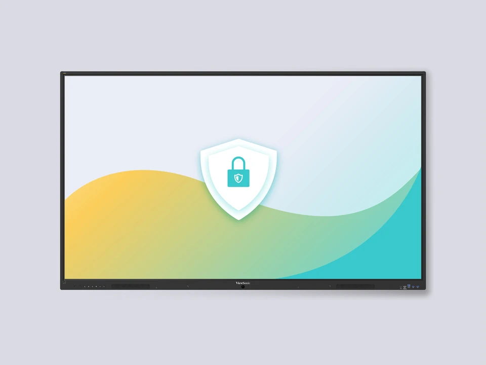 ViewSonic IFP6535-1-1C Android 16 security interface showing user authentication and access controls