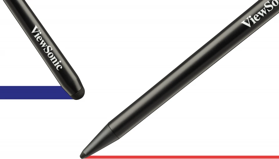 ViewSonic IFP7533-G 75" 4K Interactive Flat Panel Display for Classroom and Enterprise Collaboration 10 ViewSonic IFP7533-G smooth touch writing demonstration with annotation pen on interactive surface