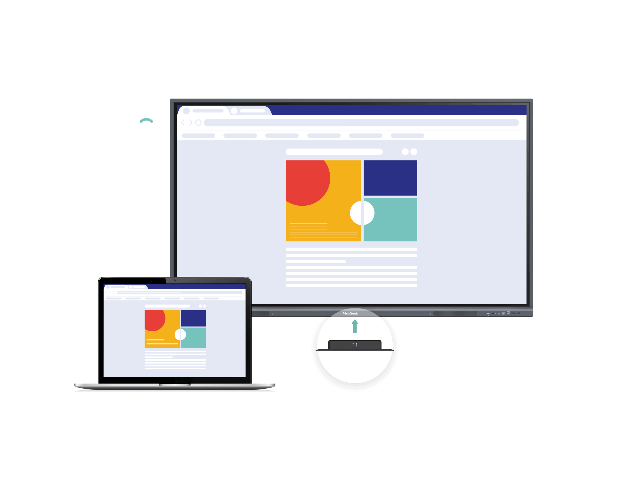 ViewSonic IFP7533-G 75" 4K Interactive Flat Panel Display for Classroom and Enterprise Collaboration 14 ViewSonic IFP7533-G WiFi connectivity demonstration with VSB-050 dongle for campus-wide presentations