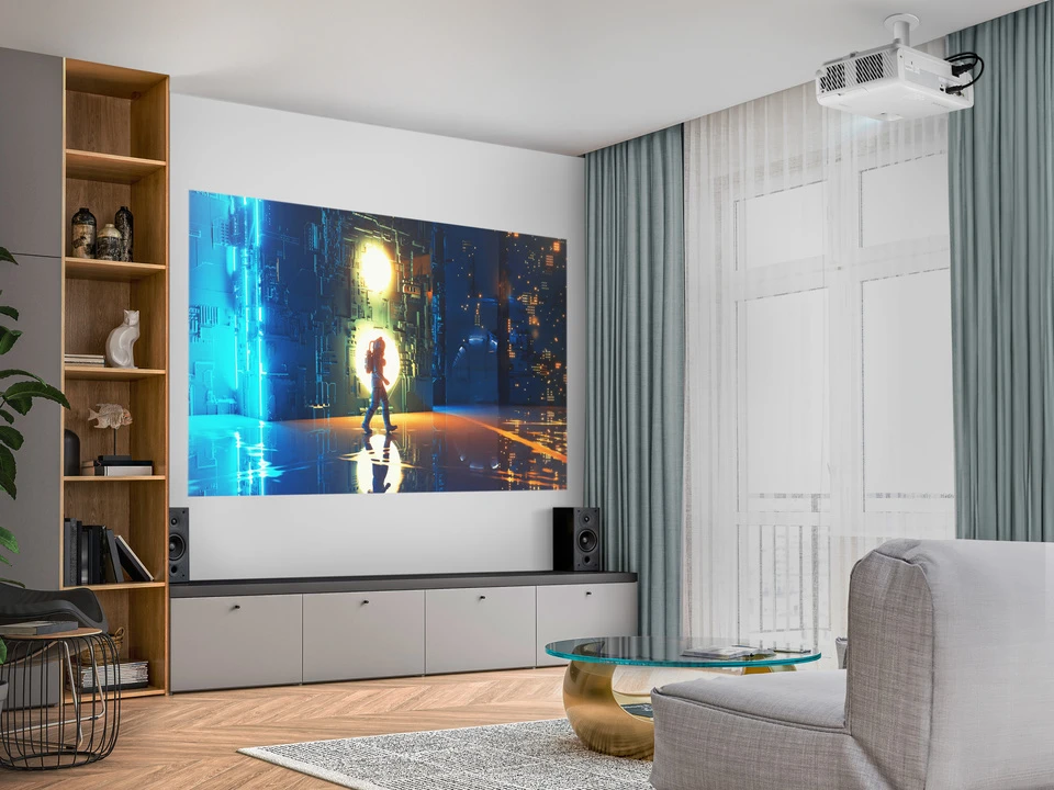 ViewSonic LX720-4K Laser Installation Projector | 4K 3,500 Lumens for Education & Corporate 11 ViewSonic LX720-4K native 4K HDR projection displaying high-resolution detail in classroom presentation content