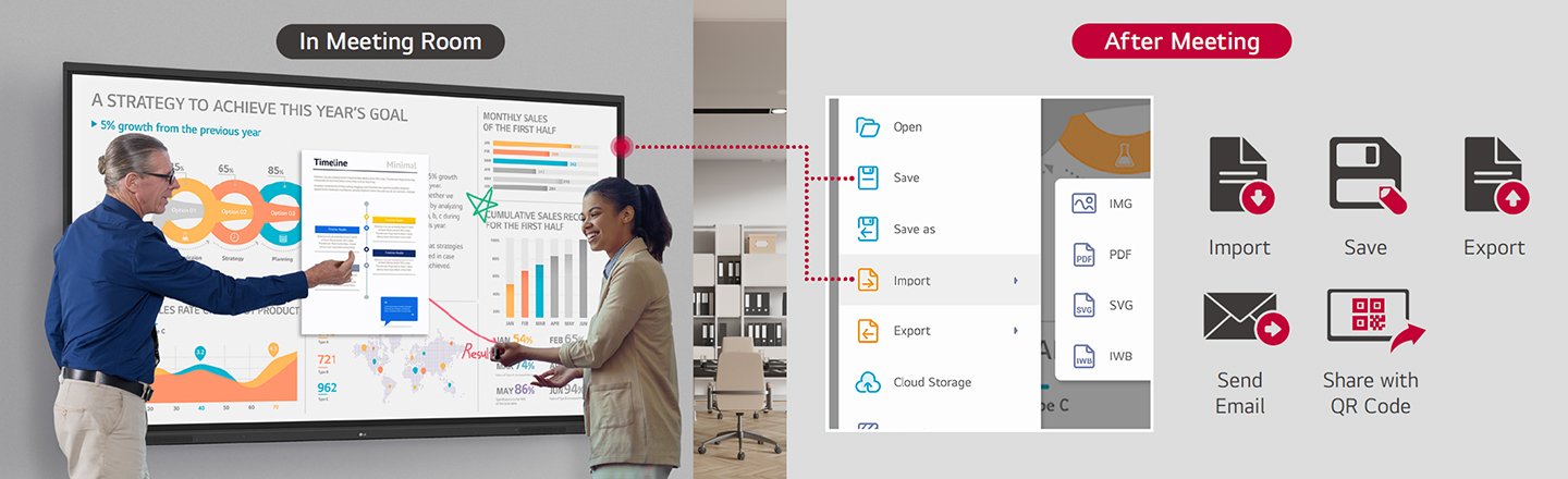 LG 75" CreateBoard Standard 4K Interactive Whiteboard with AI 8 LG 75