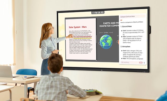 LG 75" CreateBoard Standard 4K Interactive Whiteboard with AI 9 LG 75