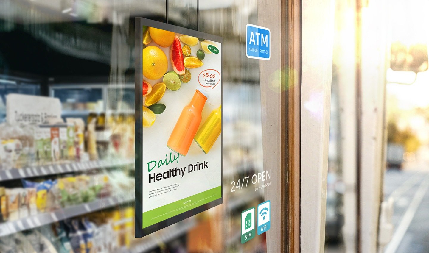 Samsung 32" FHD Window Signage Display OMDX Series 11 Samsung 32