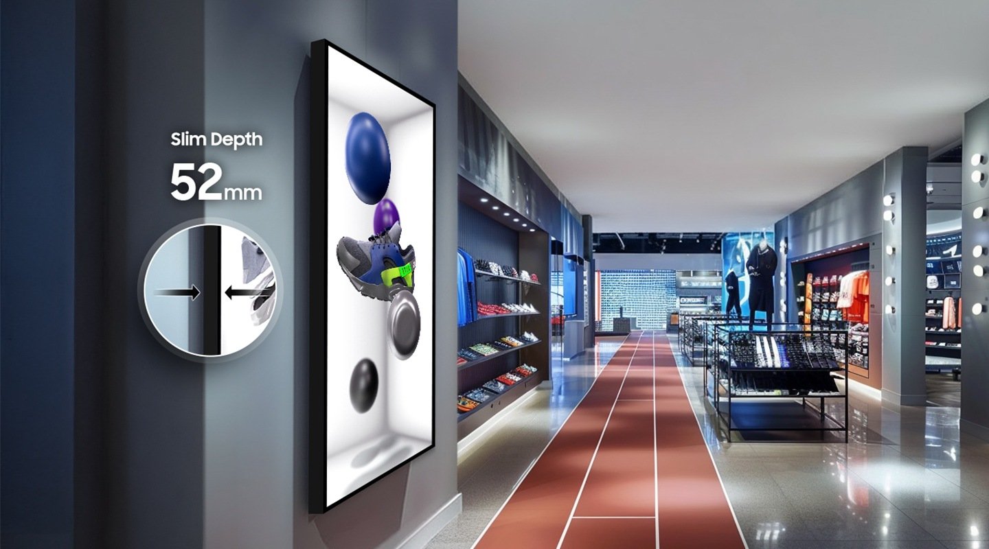 Samsung Spatial Display SM85HX 13 Samsung Spatial Display SM85HX — Portrait orientation for retail and brand spaces
