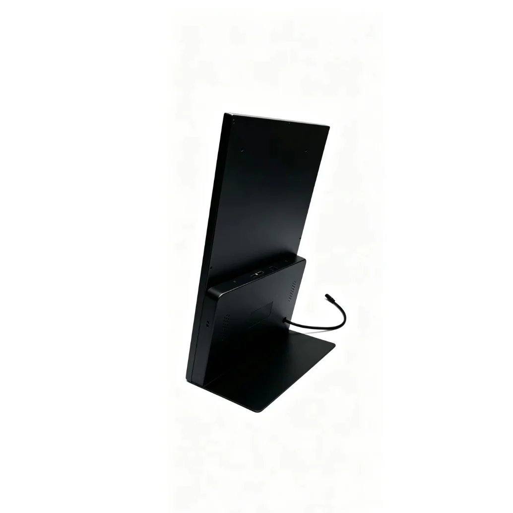Soniq 21.5" Interactive Touch Kiosk Display | Freestanding Self-Service Signage 2 Soniq 21.5" touch screen kiosk front view showing compact countertop form factor for retail and hospitality self-service deployment