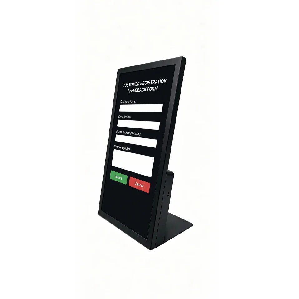 Soniq 21.5" Interactive Touch Kiosk Display | Freestanding Self-Service Signage 1 Soniq 21.5" Countertop Digital Signage Display freestanding interactive kiosk with capacitive touch screen