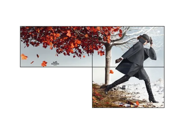Soniq 46″ Video Wall Panel | FHD Commercial Digital Signage Display for Modular Installations 2 Soniq 46″ Video Wall panel side profile highlighting slim depth and rear connectivity for integrated mounting