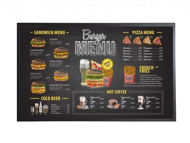Soniq 55" High Brightness Commercial Display | 3500 Nit FHD Digital Signage 1 Soniq 55" FHD High Brightness Commercial Display front view showing 3500 nit panel and minimal bezel design
