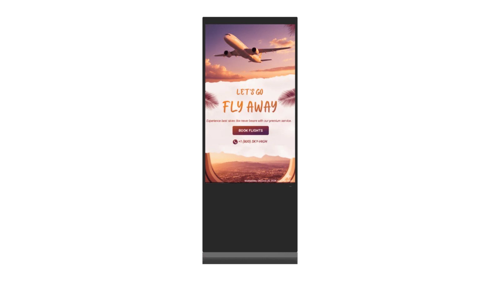 Soniq 65″ Freestanding Touch Screen Kiosk | Android 11 Interactive Display for Self-Service 1 Soniq 65″ 4K Freestanding Touch Display shown in freestanding kiosk enclosure for retail and hospitality self-service deployment