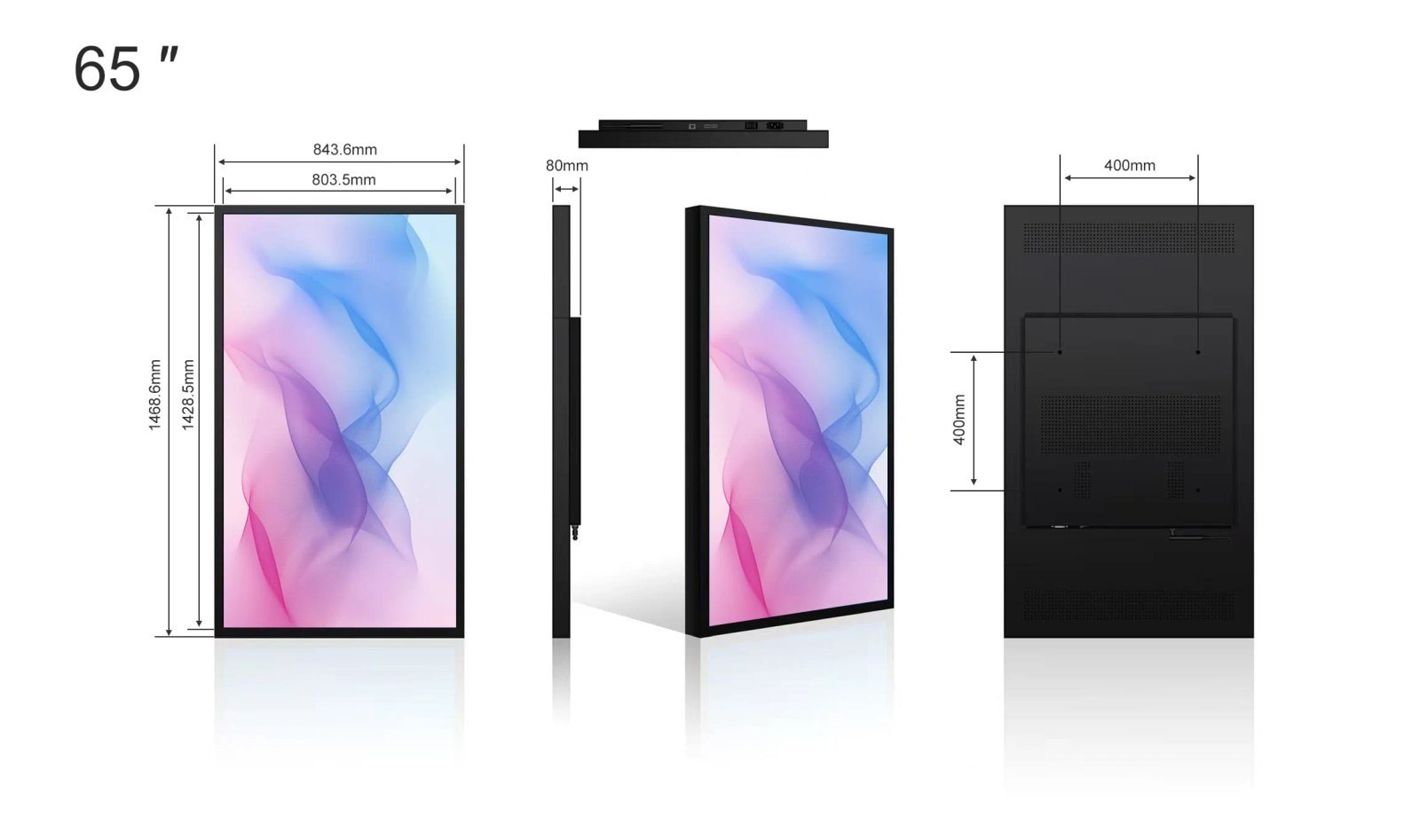 Soniq 65″ UHD High Brightness Commercial Display | 3000 Nit Digital Signage for High-Traffic Environments 2 Soniq 65″ UHD High Brightness Commercial Display in high-ambient-light environment demonstrating content clarity for customer-facing applications