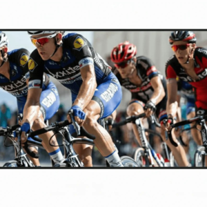 Soniq 75″ UHD High Brightness Commercial Display front view showing 3000 nit panel for retail and transport hub applications
