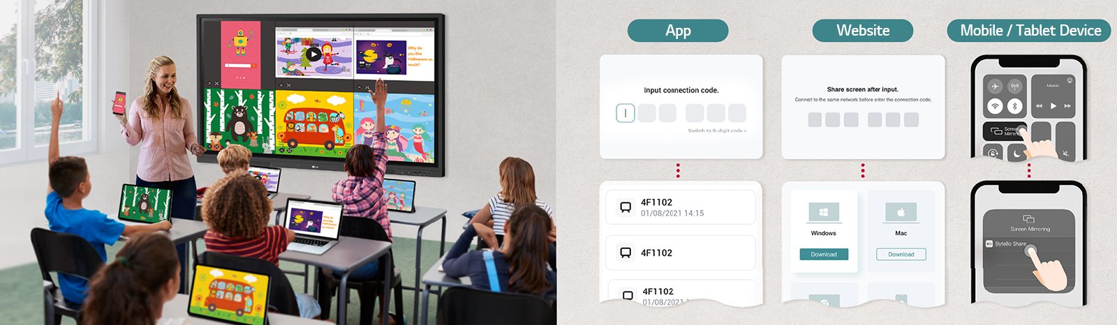 LG 98" CreateBoard 4K Interactive Whiteboard with ConnectedCare 11 LG 98