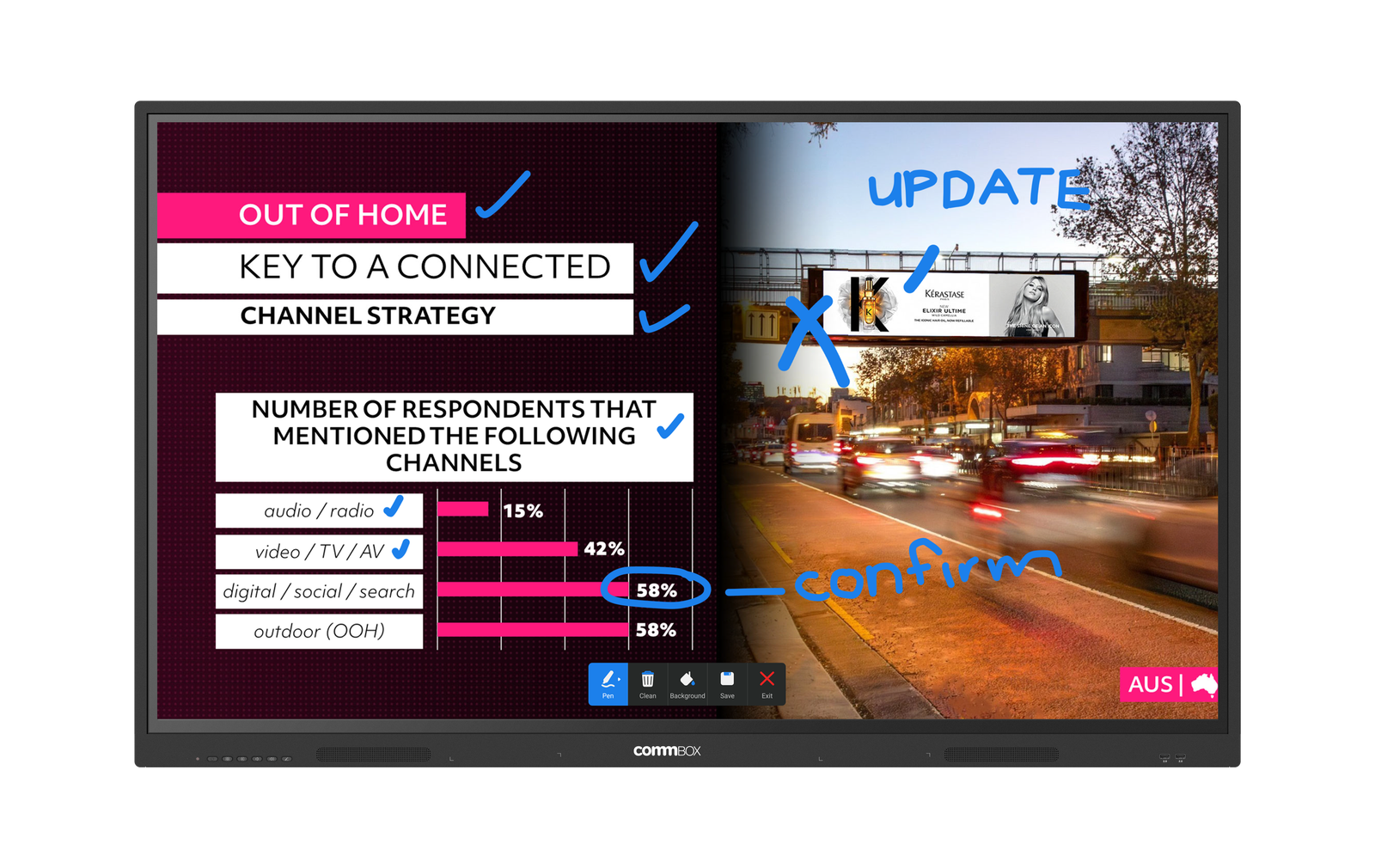 CommBox Interactive Neo 75 Inch Interactive Display | CBIN75 9 CommBox Interactive Neo 75 Inch — 40-point touch annotation and whiteboard