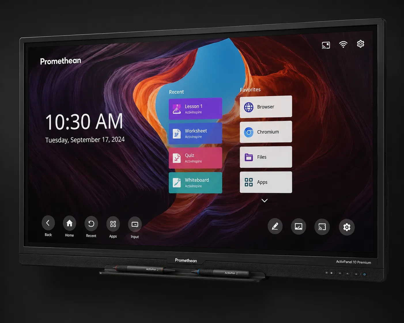 Promethean ActivPanel 10 Premium interactive whiteboard with ActivPen 2