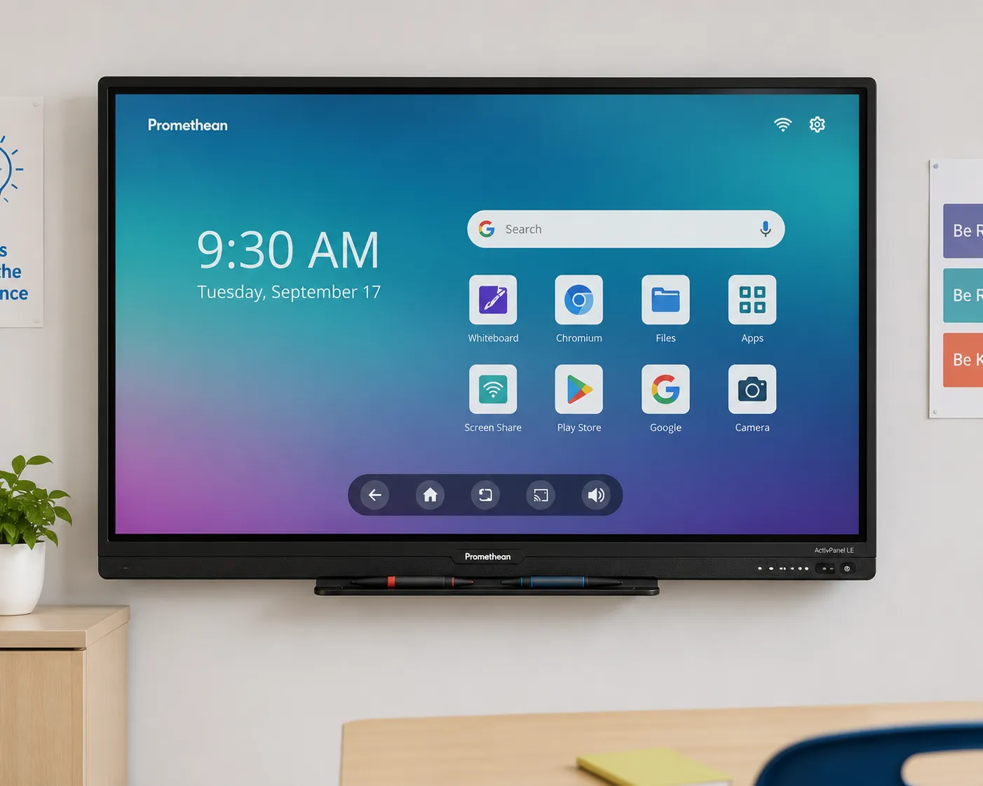 Promethean ActivPanel LE interactive whiteboard with Android 14 built in