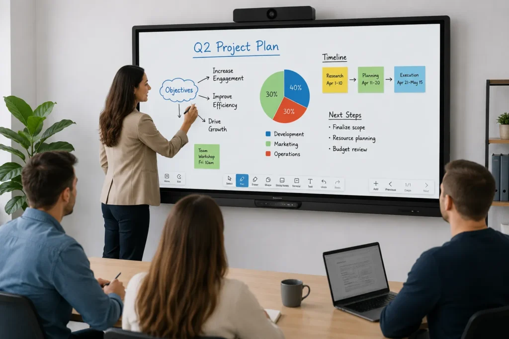 interactive whiteboard pillar image